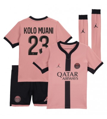 Paris Saint-Germain Randal Kolo Muani #23 Tercera Equipación Niños 2024-25 Manga Corta (+ Pantalones cortos)